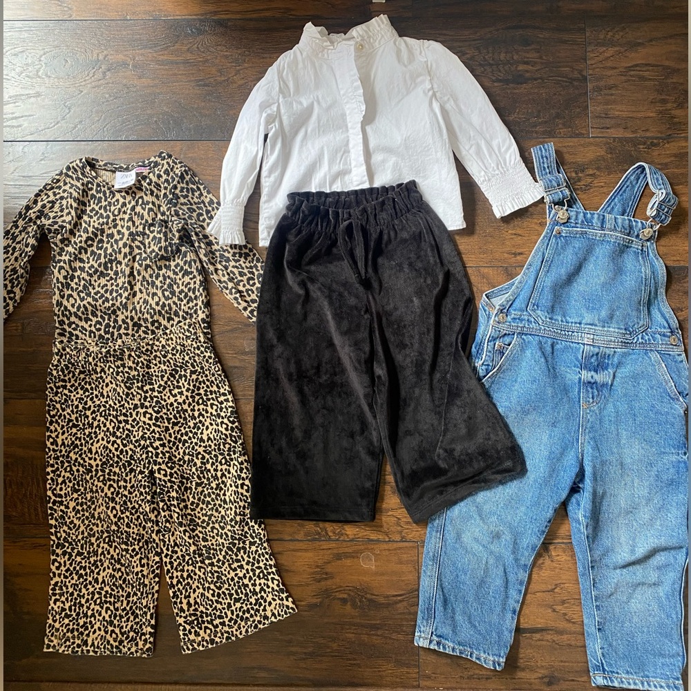 18m Girls Zara Banana Republic Bundle Overalls Leopard Set 18-24 months